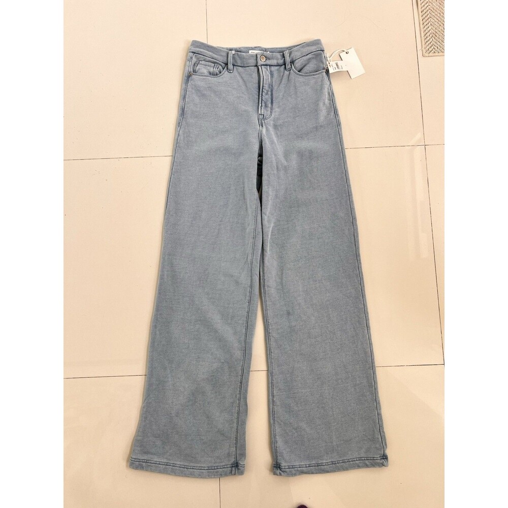GOOD AMERICAN Jeanius Good Skate Sweatpant Jeans NEW Wide Leg High Rise 6 28 - Picture 3 of 12